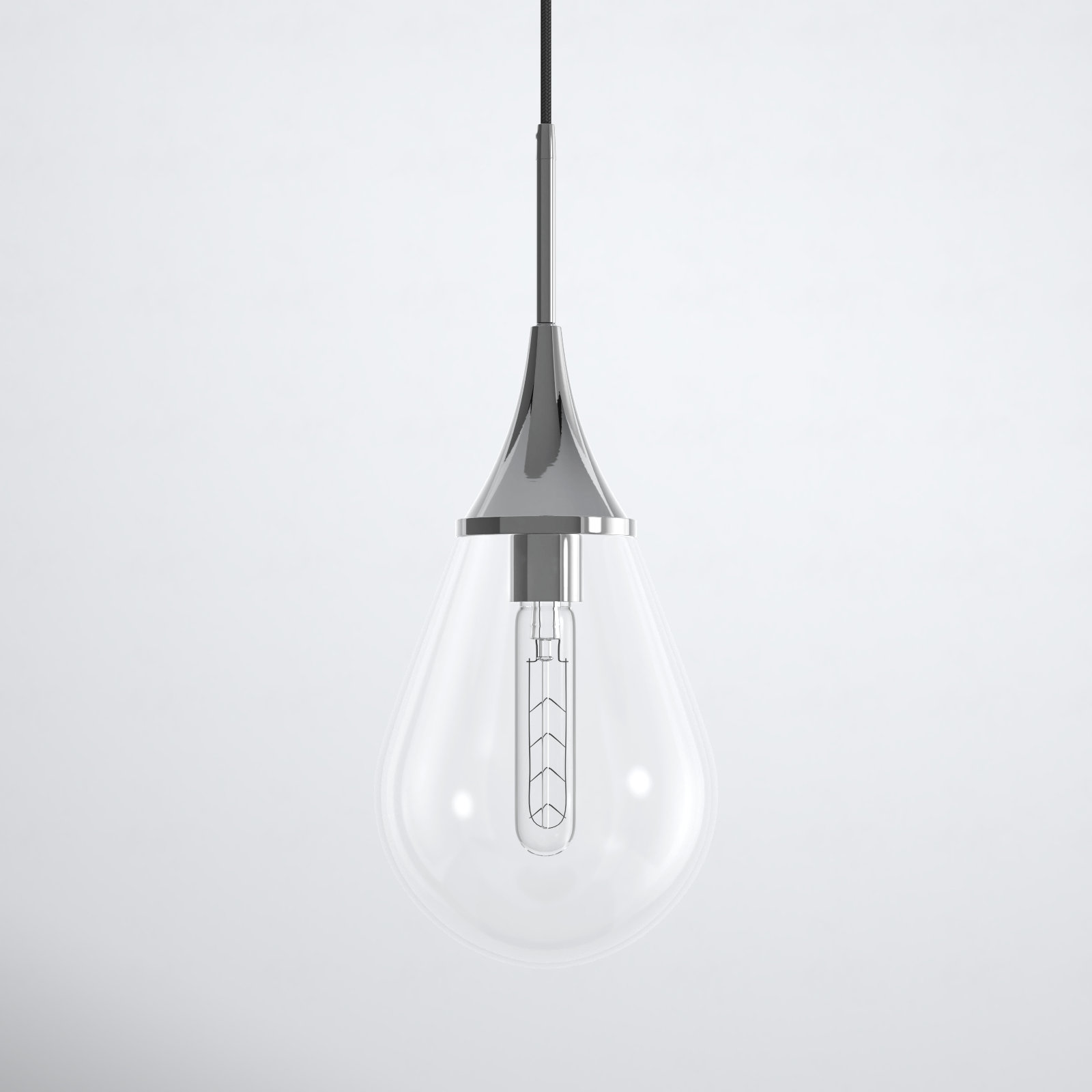 Sliver, Clear, 13.88"H x 8.63"W x 8.63"D