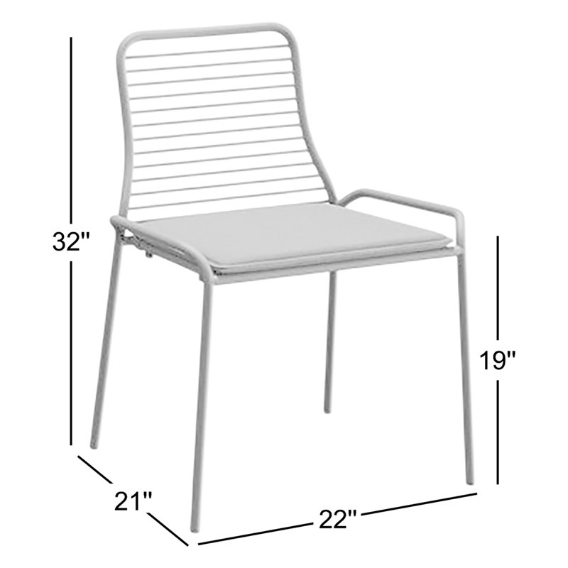 XY Outdoor Dining Side Chair, Rust
