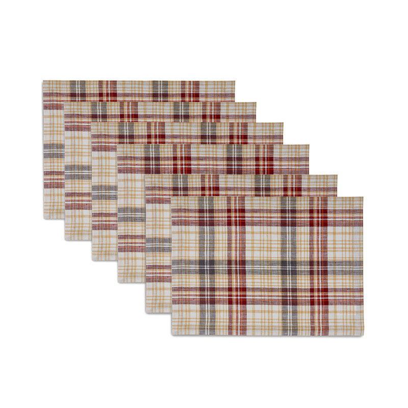 Autumn Plaid - 100% Pure Linen Placemats