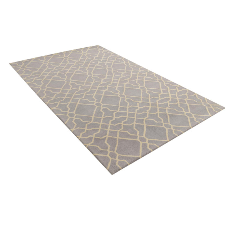 Tapis gris clair 5 x 8 Parris