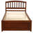 Walnut Twin Bed With Rotatable Trundle - Strong Wood For Functional Use Platform Foldable Space Saving Construction-1663477975