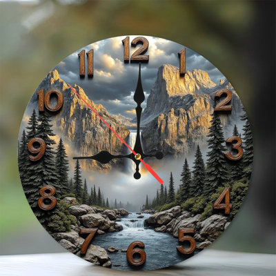 Décoration murale horloge pissenlit
