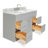 Partham 49'' Single Bathroom Vanity with Carrara Marble Top-67491874