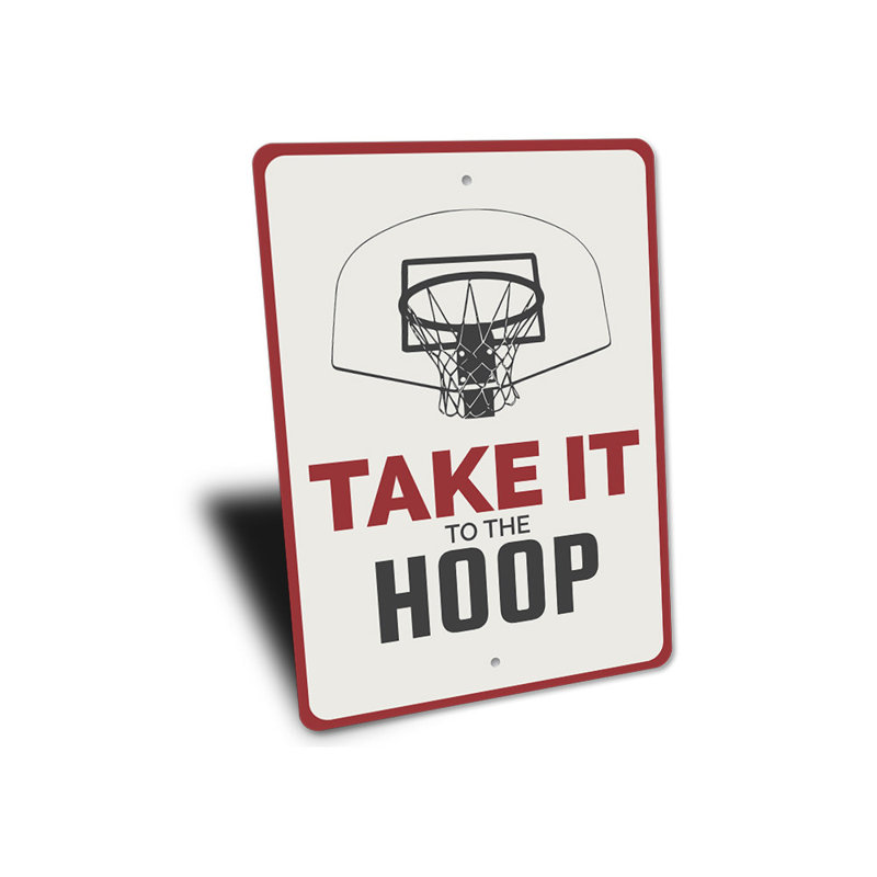 Enseigne en aluminium Hoop, H 18 po x l 12 po x P 0,06 po