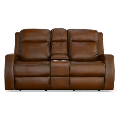 Mustang Upholstered 73'' Power Reclining Loveseat