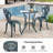 Outdoor 3-Piece Cast Aluminum Rose Bistro Set-1053590771