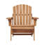 Chaise Adirondack pliante en bois surdimensionnée avec dossier et siège pré-assemblés, chaise de patio en bois pour patio-855916097