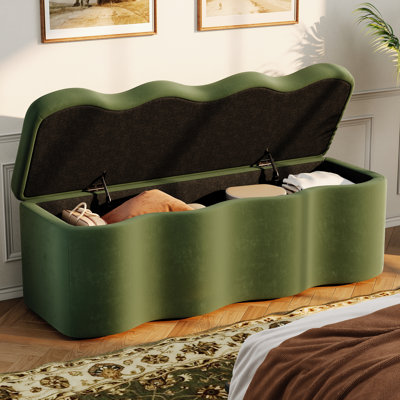 Banc de rangement rembourré Velmora