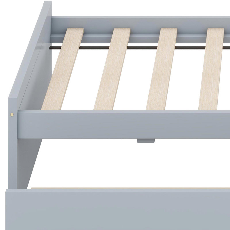 Lit de rangement fonctionnel avec rangement intégré, Gris