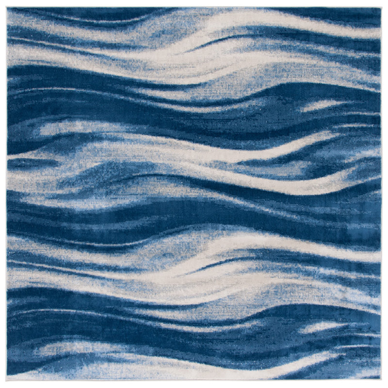 Jasper 100 Performance Abstract Rug, Square 6'7"