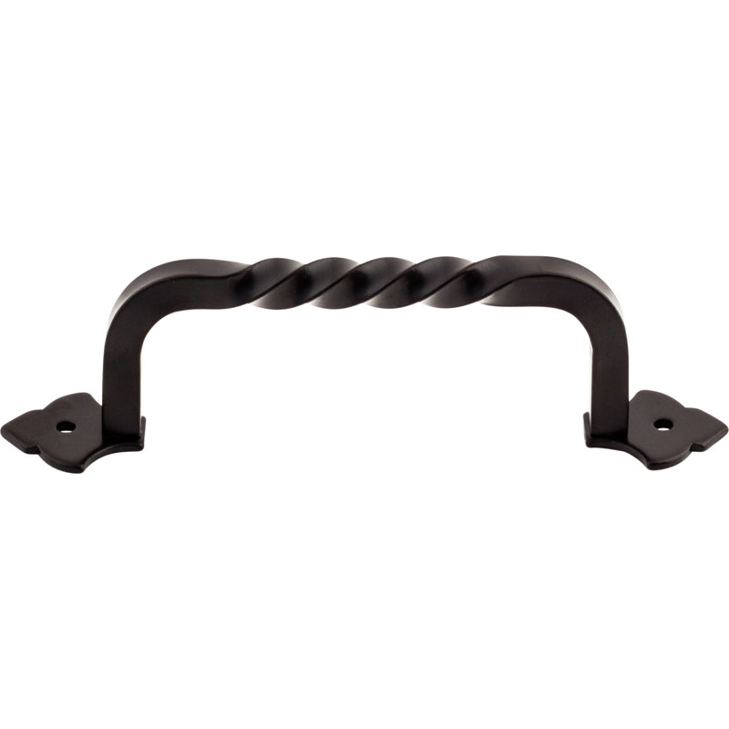 Fixed Norman Crest Bar pull, Patina Black, 4 3/4" Center to Center