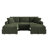Brunella Corduroy Sleeper Sectional Pull Out Sofa Bed With Storage Seat-105949810