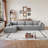 Compression Cloud Sofas, 134 Inch Corduroy Modular Modern Couch For Home
