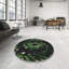 Tapis noir/vert tissé à la machine-1402761439
