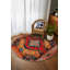Tapis en coton et polyester à imprimé numérique Nomad Spirit Collection - rouge-1902419487
