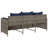 Patio Sofa With Cushions 3-Seater Poly Rattan-273108634-272390807
