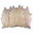 Custom Gold Metallic on Beige Cowhide Rug-196290822