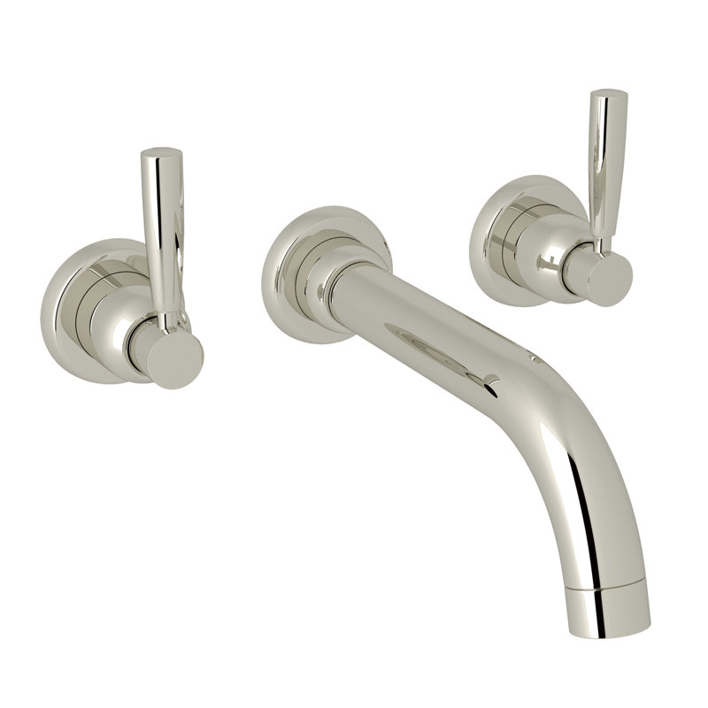 Classic Elegance Polished Nickel Wall-Mounted Tub Filler