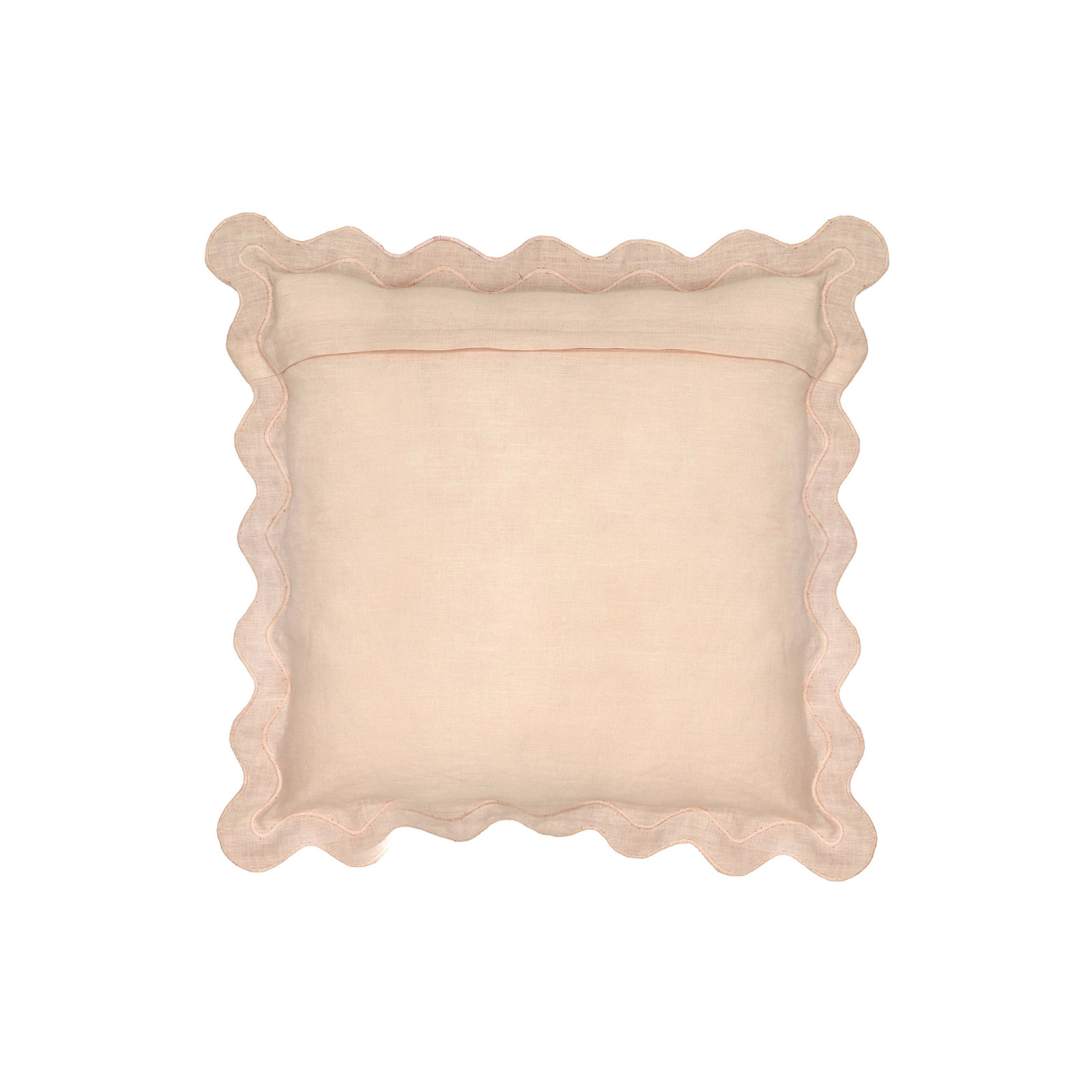 Holloman Scalloped Throw Pillow, Cream/Rust