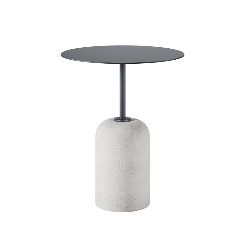 Murdorf Steel Top End Table, Light Gray
