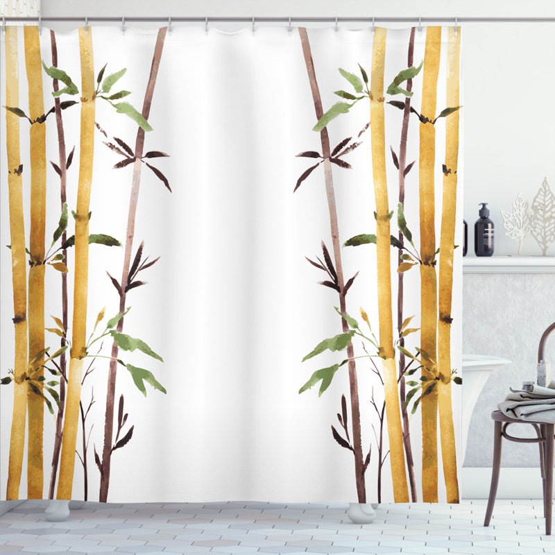 Shower Curtain with Hooks Included, 75" H x 69" W