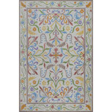 Artemesia Hand-Tufted Wool Loop Pile Indoor Rug Traditional Bordered Multicolor