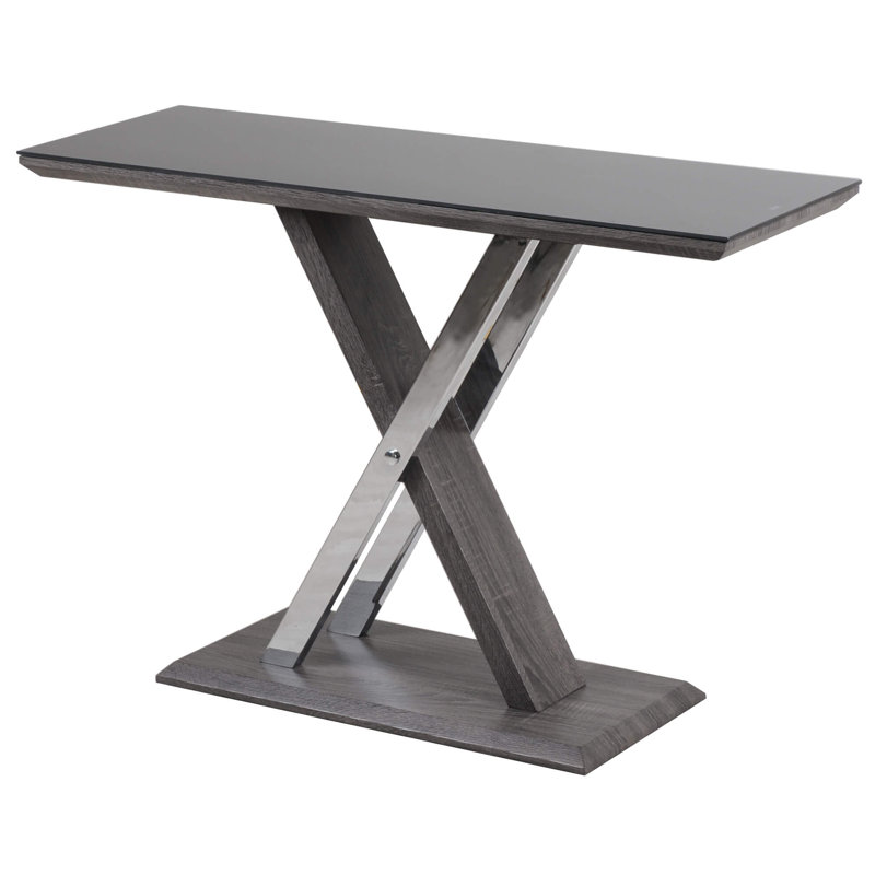 Jeromy 110cm Glass Top Console Table