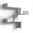 Modern Wall Shelf, White, 23.6 x 35.4 x 23.6 inches | 100% Melamine Coated Particle Board, Thickness: 0.7 inches | Numerous Shelves, Wall-Mountable Design, Perfect for Home or Office Storage & Display-603204825
