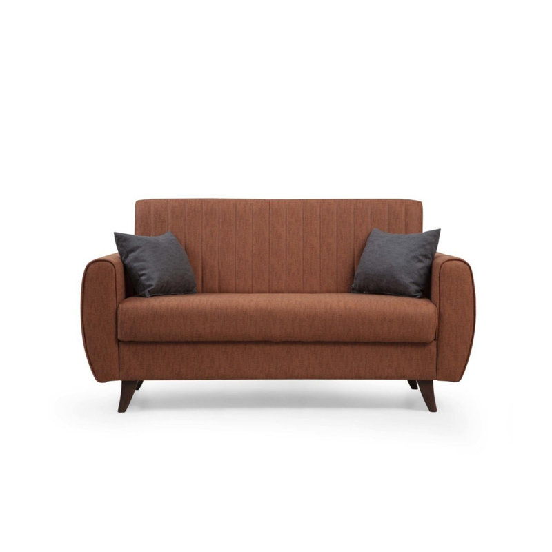 Canapé-lit 2 places, Polyester rouge Namon