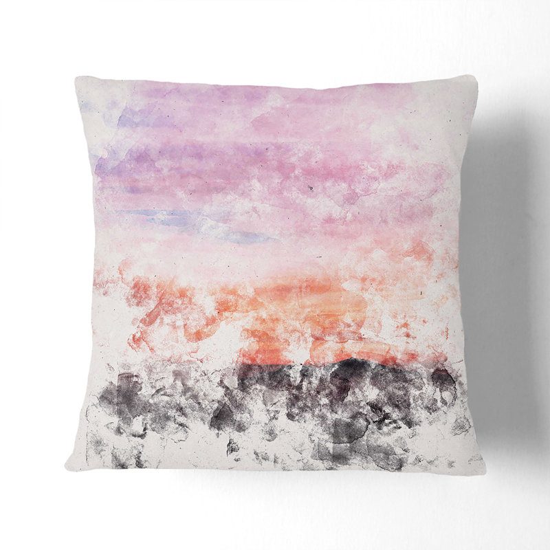 Sky Above the Mountain Cushion with Filling, Stone, 55cm H x 55cm W x 20cm D
