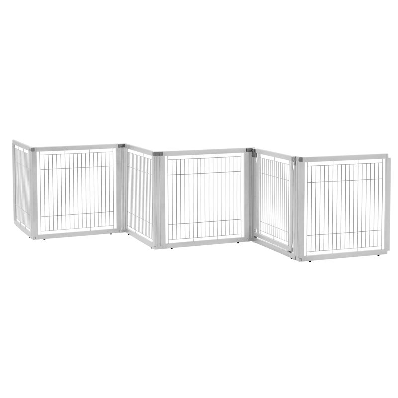 Barrière / cage H6 convertible 6 panneaux Elite, Origami blanc, H 31,5 po x l 135,8 po x P 33,7 po