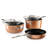Gotham Steel Stackable Space Saving 5 Piece Copper Nonstick Cookware Set