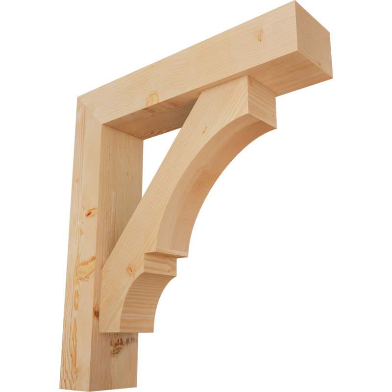 Balboa Block Offset Brace Bracket, 38 x 34, 7 1/2"W Douglas Fir (Smooth)