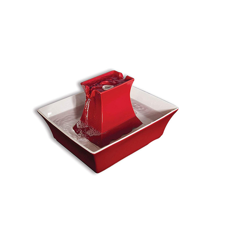 Plat à eau automatique Pet-Drink Pagoda, Rouge