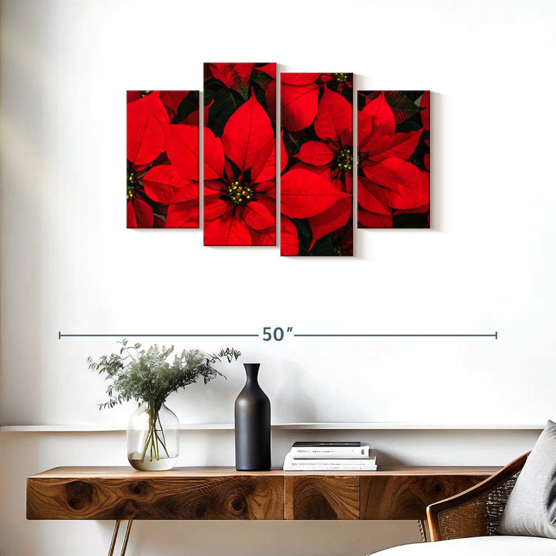 Harnek cramoisi poinsettia, H 22 po x l 36 po