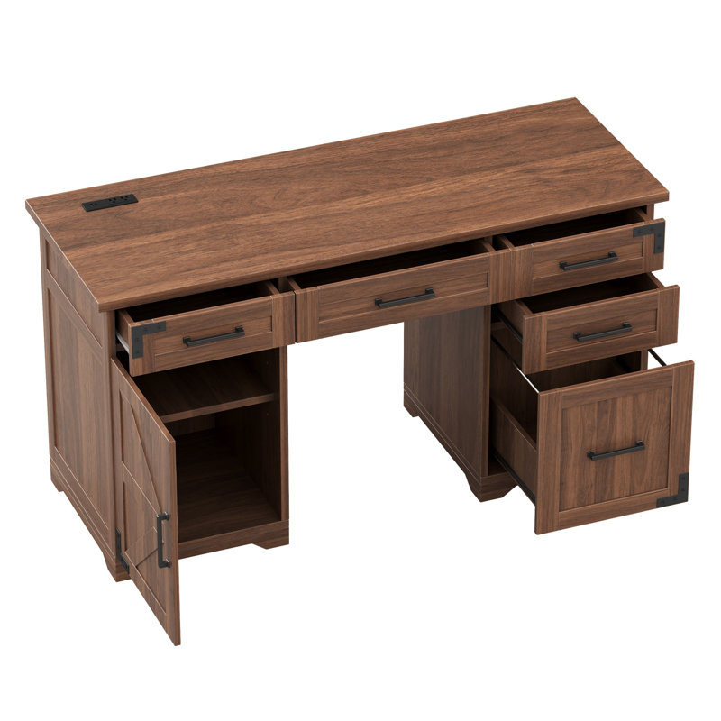Bureau de direction 55 po Farmhouse, Noyer