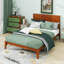 Lit plateforme en bambou, cadre de lit moderne Mid-Century avec tête de lit haute-1367200470