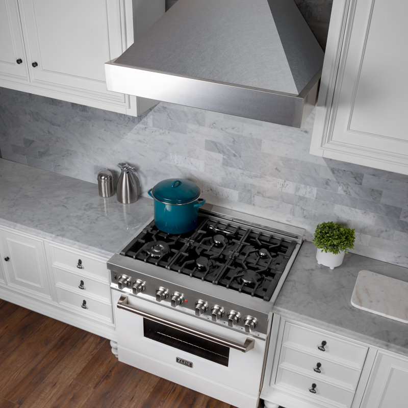36" Fingerprint Resistant Stainless Steel Range Hood with Fingerprint Resistant Shell (8654SN-36), Satin Stainless Steel