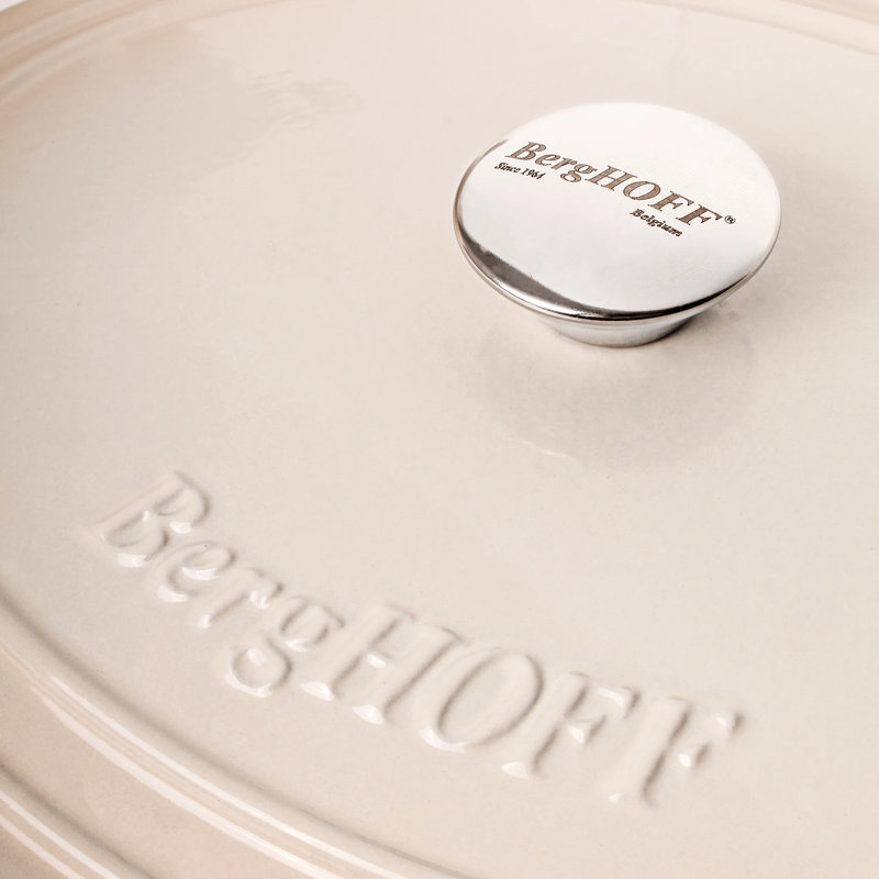Cocotte ronde émaillée BergHOFF, 7 pte, Crème / meringue