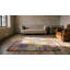 Artistic Geometric Tile Pattern Antique Folk Art American Hooked Rug