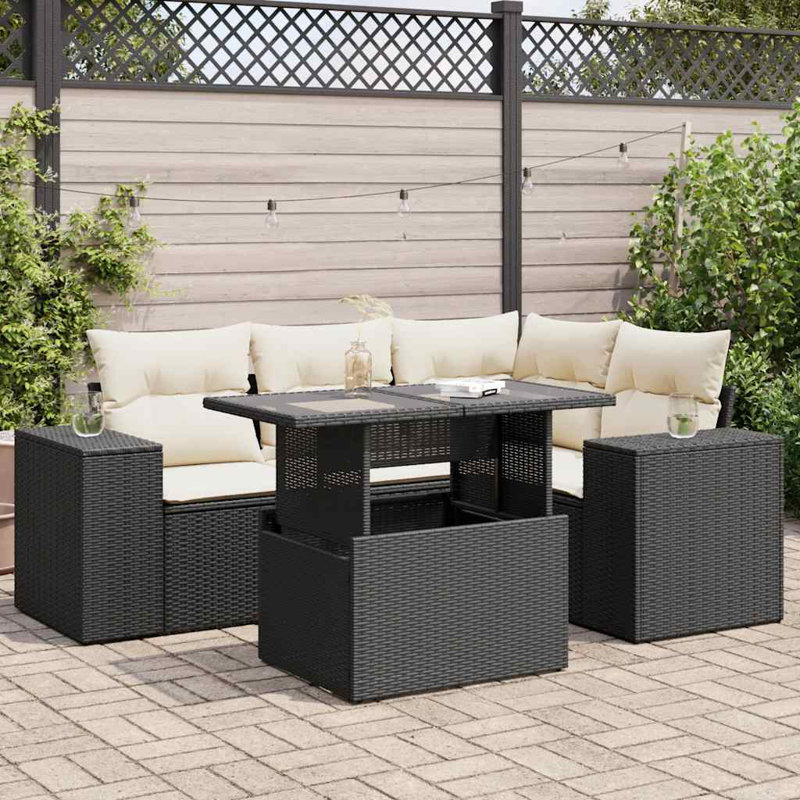 Ensemble de canapé de jardin Vidaxl - noir