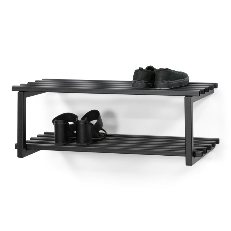 6 Pair Shoe Rack, Black