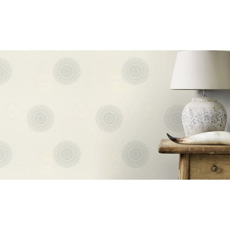 Rouleau de papier peint L 33 pi x l 20,5 po Jago, Blanc cassé