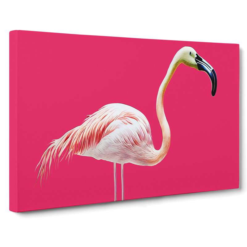Tranquil Flamingo - Wrapped Canvas, 35cm H x 50cm W x 3cm D