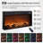 70 inch TV stand with grooved fireplace, adjustable and equipped with drawers, featuring overheat safety protection device-1045914894