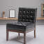 Élégante chaise d'appoint rembourrée avec coutures gaufrées-1798865641