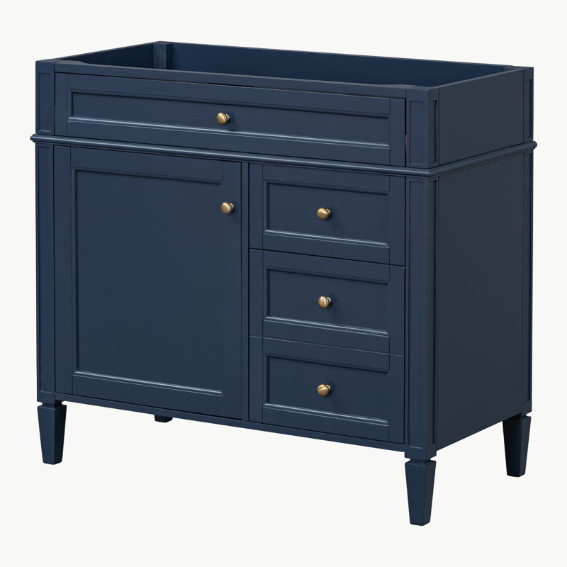 Meuble-lavabo 36 po sans lavabo supérieur, Bleu
