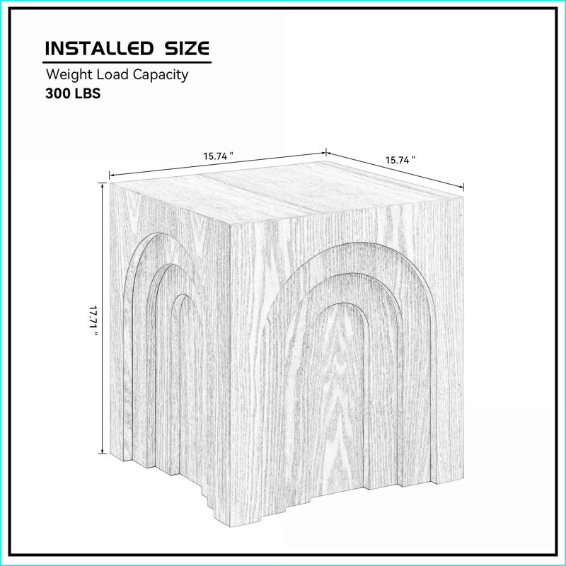 Table basse blanche peu encombrante avec panneau de fibres à densité moyenne d'aspect bois, facile à nettoyer pour le salon / la chambre à coucher