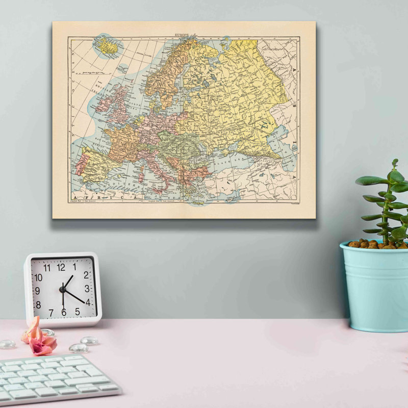 Epic Graffiti «Map of Europe» par Wild Apple Portfo Map of Europe par Wild Apple Portfolio - reproduction d'art sur toile tendue