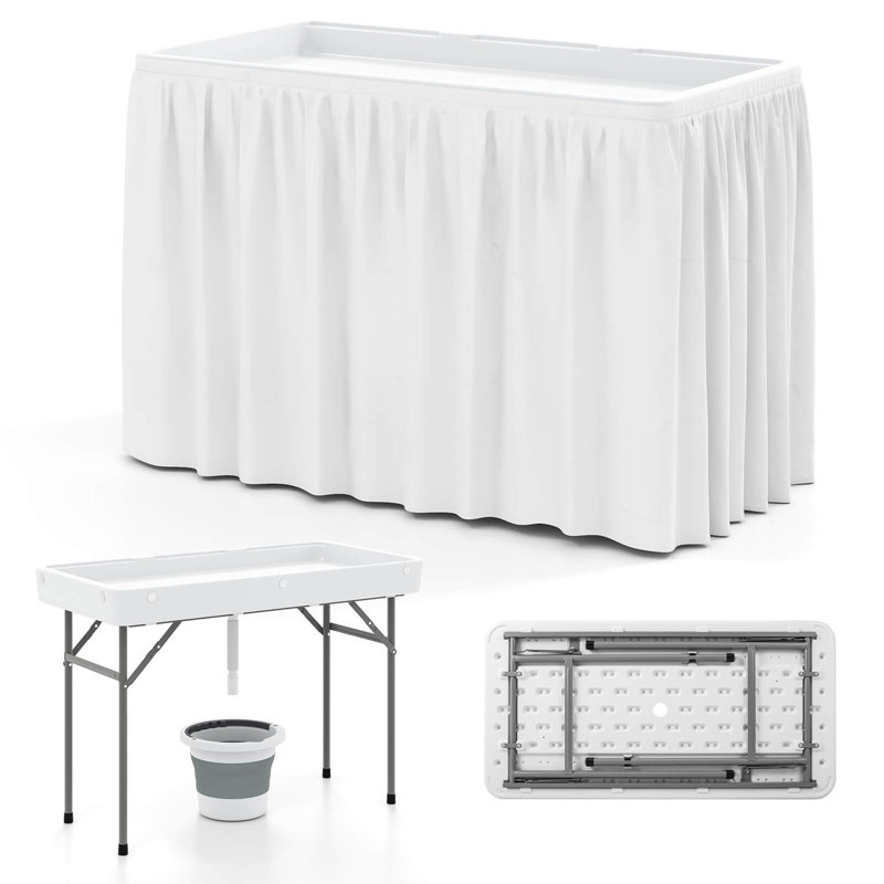 Table pliante pour 4 bacs à glaçons avec 4 tablettes